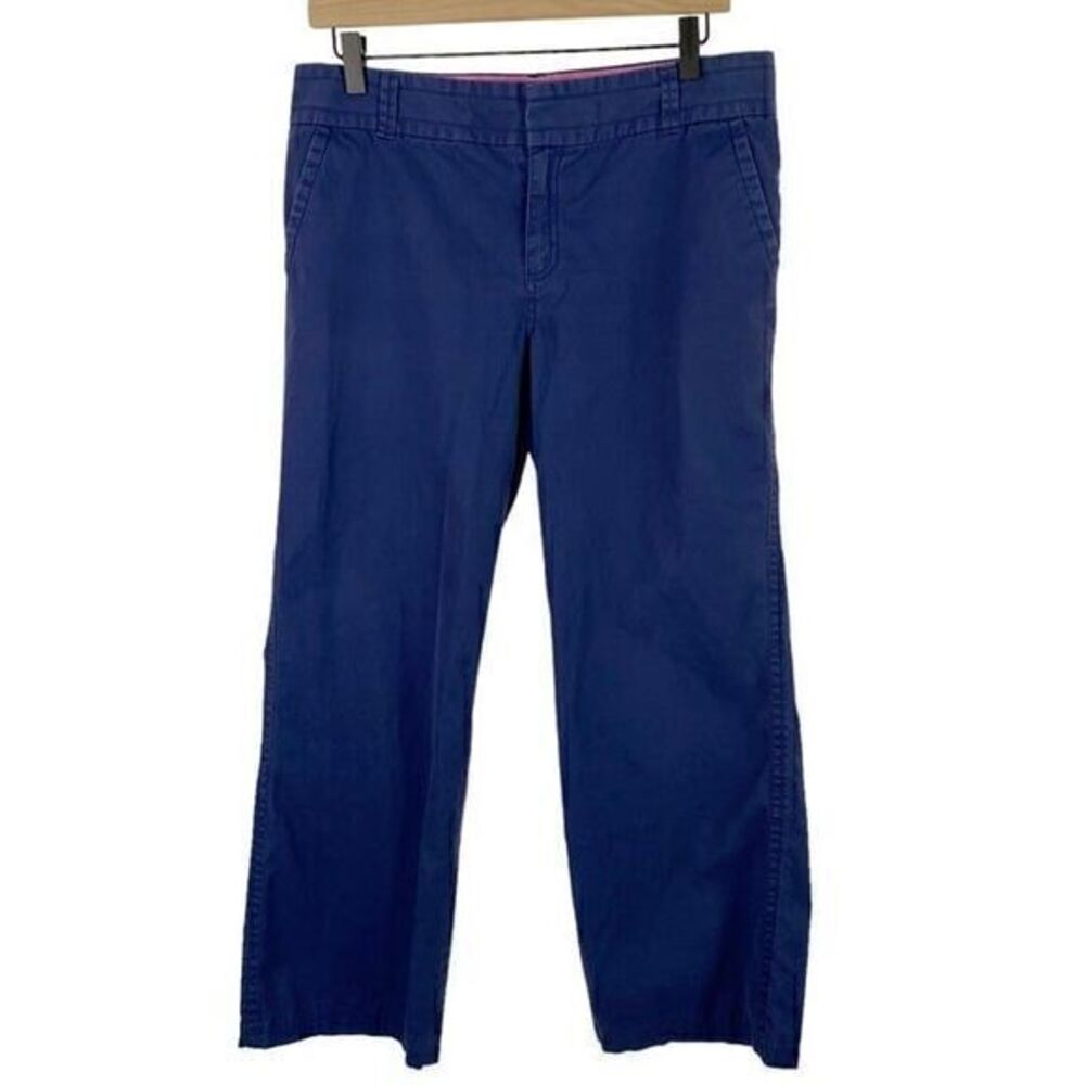 Lilly Pulitzer Chris‎ Khaki Straight Leg Pants Blue Size 10